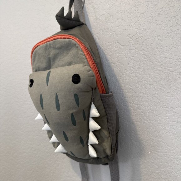 Zara Toddler Kids Alligator Crocodile Dinosaur Backpack Canvas Bag - Picture 3 of 11